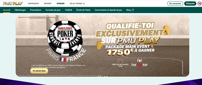 PMU : page d’accueil de PMU Play
