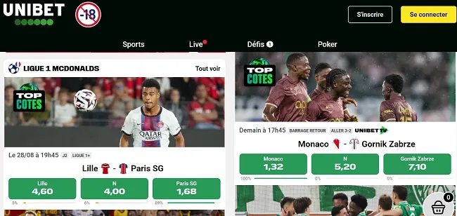 Unibet : paris sportifs sur la Ligue 1