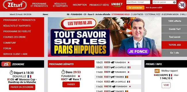 ZEturf : page d’accueil des paris hippiques